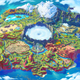 Pokemon Scarlet and Violet's Paldea region map.